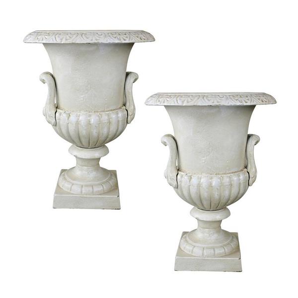 Design Toscano Chateau Elaine Authentic Iron Urn: Medium Set of 2 SP9923